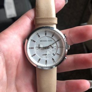 Michael Kors watch with leather band